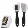 Brosse de nettoyage latérale noir 3 pour les chaussures de botte nubuck en daim s chaussures de chaussures de chaussures-rénovation-soins SN358 ll