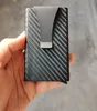 Korthållare Buisness Holder Carbon Fiber Metal Wallet Automatisk Case Designer Up RFID Cardholder3260591