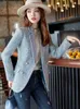 Vestes pour femmes combinaison décontractée en tweed parfum automne / hiver court top un morceau classique