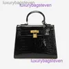 hremms kelyysオリジナルトップレベルデザイナーバッグ女性9aトートバッグ財布豪華なハンドバッグ2024新しいワニ模様の本物の革