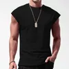 Herrtankstoppar mode fritid t-shirts herr gym tees strand besättning hals väst lös muskel utomhus plus storlek ärmlös