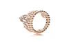 18K Розовое золото Симпатичное кольцо принцессы Тиара с оригинальной коробкой для P Real Sterling Silver Wedding Jewelry для женщин девочек CZ Diamond Ginding Dire Corts Set1336499