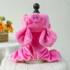Dog Apparel Pet Clothing Clothes Warm Cozy Plush 4-legged Pig Coat For Small To Medium Dogs Easy Wear Winter Costume
