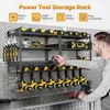 Kitchen Storage Power Tool Organizer Wall Mount Extended Large Heavy Duty 8 Drill Holder 4 Layer Garage And