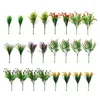 Dekorative Blumen 24 Bündel künstliche Blume Innen- und Außen -UV -Widerstandspflanze Dekorationen Korb Hinterhof Garten