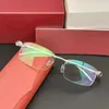 Óculos de sol Quadrões de lentes de prescrição óptica de alta qualidade para homens e mulheres Lendo óculos Quadro de 8200875 graus Blue Myopia Titanium