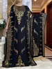 エスニック服2023夏の短いSlveドレスコットンゴールドスタンピングBoubou Maxi Islam Women femmeドレス