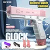 Sommer-Wasserpistolen-Spielzeuge für elektrische Wasserpistole platzt Hochdruckstarke Ladungsenergie Wasser Automatische Wasserspray Kinder Spielzeug 240509