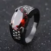 Hip-hop 14K Black Gold Ruby Obsidian Ring Party Wedding Sapphire Pure Bizuteria For Women Men Unisexe Rock Obsidian Jewelry Ring J1225 276S