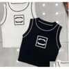 Heren T-shirts Anagram-bolidige vrouwtanks Camis Katoen Blend Tank Tops Twee C Letters Designer Skirts Yoga Suit Channel-jurk BHE V DHMDR