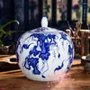 Vasos jingdezhen vaso de cerâmica azul e branco tanque geral tanque de armazenamento migang picolled altar ornamentos