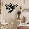 Figurines décoratives Fleurs et abeilles en métal décor de mur créatif à la maison art est tout signer la ferme de chambre à coucher