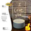 Frames erstaunliche Home Office Dekoration Lampe Message Board Nachtlicht 5V 1A Acryl LED LED BLANPARENT USB -Eingabe Warm warm warm warm warm