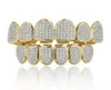 Hip Hop Grillz Men Women Street Fashion Grade Quality Bling Zirconia Micro Paved Teeth Braces Luxury 18K Gold Plating Copper Denta6081787