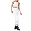 Jupes Femmes Crochet Knit 2 pièces Jupe Ensembles Y2K Crop Top Bodycon Sexy Summer Beach Bathing Cost Coups Up Up Up