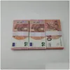 Altre forniture per feste festive Movie Money Banknote 5 10 20 50 dollari euro Puntelli di giocattolo realistici Copia Valuta Billet Fuci