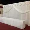 Télevés de mariage de 10 pieds 20ft de mariage avec des paillettes denses Swag Matière de silk de glace de haute qualité Décoration de scène de la fête de mariage 3010