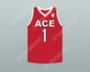 Anpassade Nay Mens Youth/Kids MR. Beast 1 Ace Family Charity Red Basketball Jersey Top Stitched S-6XL