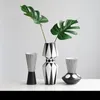 Vases Nordic Design Creativity Black And White Ceramic Vase Abstract Flower Arrangement Retro Desktop Home Decoration Desk