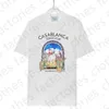 2024 Casablancas T-shirt Men Femmes Designer T-shirts T-shirts Tops Tops Homme Sorgin décontracté lettre de luxe Vêtements de rue Street Shorts Vêtements de manches