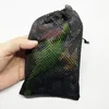 Waszakken 8 pc's trekkoord opslag mesh tas net bundelpoort polyester spul zak klein met voor reizen