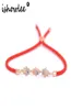 ISHOWLEE Three Hamsa Hand Charm Bracelets Femme Red Thread Rope Chain Bracelets for Women Gold 585 Friends Gift Jewellry sla2012693814