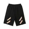 Modedesigner Mens Shorts Luxury High Quality Off Terry Cotton Speed ​​Bump Letter Printed Elastic Band Mens Summer Shorts