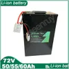 Batteries 72V 50AH 55AH 60AH LI ION avec chargeur Lithium Polymer Batter
