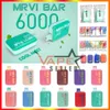 Puff Original Lost Mary 5000 MRVI Bar 6000 Puffs Vape E cigarette E avec une batterie de 650mAh RECHARAGE 650mAH POD ELFBAR BC5000 PEN ELFWORLD CAKY