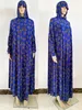 Abbigliamento etnico 6xl Ramadan Hijabs musulmano vestito Donna di preghiera Dubai Abaya Arabo Jibab Islam Flowers Djellaba Femmel Khimar Adorazione Robe T240510