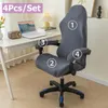 Stol Cover Stripe Jacquard Game Cover för Office Internet Cafe Solid Decor Computer Armest Gaming Seat With SlipCovers 1Set