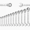 Ratcheting Wrench Set Metric och Standard 12Point Box End Combination Spanner Gear Garage Tool SetCrv Full Polished 240510