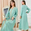 Etnische kleding mode moslimvrouwen maxi jurk dubai kalkoen kaftan print islamitische jalabiya eid ramadan avondfeestjurk caftan gewaad Arabisch Arabisch