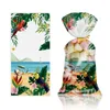 Enveloppe cadeau 100ps / ensemble Pac de bonbon imprimé Emballage d'été Hawaiian Green Leaf Flamingo Children's Birthday Party Sacs Holiday Packa