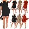 Suisses de survales pour femmes Spring Casual Short-Shirts Short 2 pièces Set High Collar Slit Hem Slim Sexy Commuter Fashion Suit