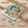 モンテッサリス赤ちゃんのための木製の磁気釣りのおもちゃ