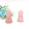 Figurines décoratives Belle 1pc Natural Rose Quartz Small Bouddha Crystal cristal Guérison Stone Decor Home Decor et cristaux