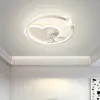 Lustres Lumièrement top blanc avec ventilateur pour le salon moderne appartement pour la chambre pour enfants pour enfants décoration d'éclairage en intérieur