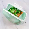 Silicone Silicone Folding Lunch Box Grade frisse koel koelkast opslag magnetron ovenverwarmingskom Bento Outdoor