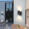 Lampe murale LED 4W 6W 8W IP65 Extérieur imperméable jardin léger aluminium moderne nordique d'éclairage d'applications intérieures AC85-265V