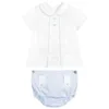 Kläder sätter sommar spanska pojkar boutique baby kläder passar spädbarn födelsedag dopande vit skjorta kort byxa