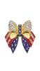 10 pcs / lot drapeau américain broche en cristal en cristaux en nouage de nœud 4 juillet USA IC PIN9508917