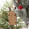 Decorative Figurines Sled Mini Sleigh Tabletop Decor Little Christmas Miniature For Xmas Ornament Decorations