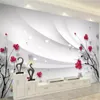 Wallpapers lellyu Custom Wallpaper 3d Po Murals Mooie handgeschilderde lijntekening Bloemen Modern minimalistisch tv-achtergrond Wall Paper