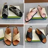 Casual Women Plat Sandal Hand Woven Designer Sandaler Platform Summer Beach Stråskor Comfort Luxury Sandale Peep Toes Neutral Outdoors Shoes Top Mirror Quality