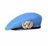 Шляпа с миротворческими силами Берета Объединенных Наций с коклетом кокада сувенир Souvenir Berets9399652