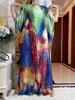 Vêtements ethniques Nouveau surdimension Koweït Swt Summer Soil Bohemian Silk pour Lady Dashiki Africain traditionnel Abaya Muslim Ramadan T240510