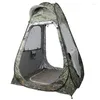 Tentes et abris 2doors 4Sides Camouflage Mesh Tente de pêche à la glace pour 1 personne anti-mosquito à l'épreuve du soleil rapide à l'ouverture rapide 150 190cm