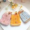 Dog Apparel 2024 Warm Sweaters Winter Clothes Buttons Knitted Pet Clothing For Small Dogs And Cats Puppy Coat Cold Weather Outfit