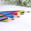 Lápis 4 peças/lote (pacote) Lápis de arco-íris de 4 cores fofos, adequados para os alunos desenham suprimentos de arte de arte de doodle draw d240510